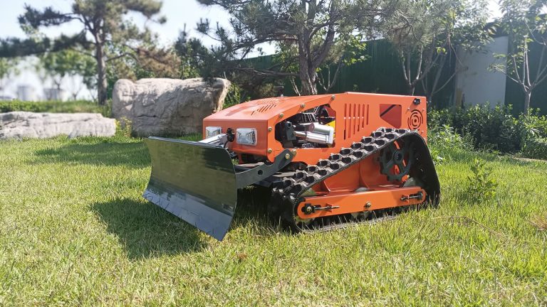 remote operated tracked brush mower for sale, chinese best radio controlled slope grass cutter