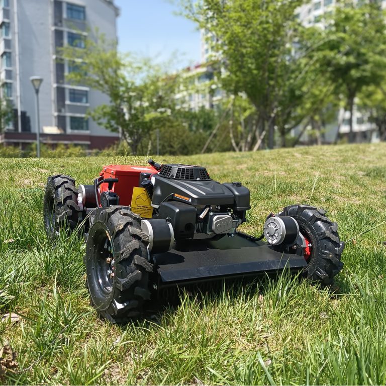 cordless tracked robot mower, chinese best wireless radio control brush cutter weed eater