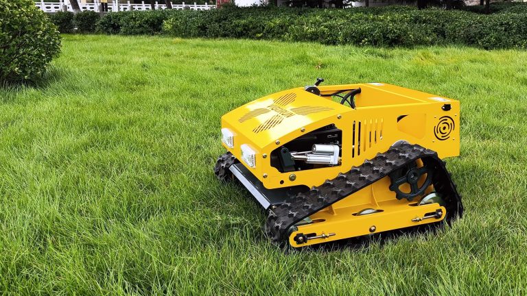 remote controlled robot lawn mower, chinese best wireless radio control lawn cutter machine