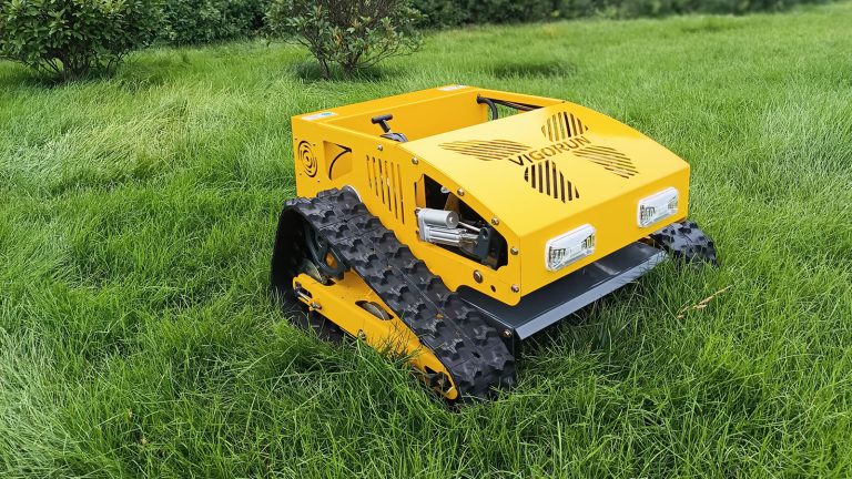 remote operated slope grass cutter, chinese best remote controlled grass cutting machine