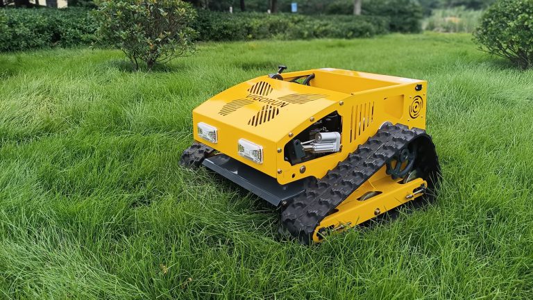 remotely controlled robot lawn mower for sale, chinese remote controlled lawn cutter machine