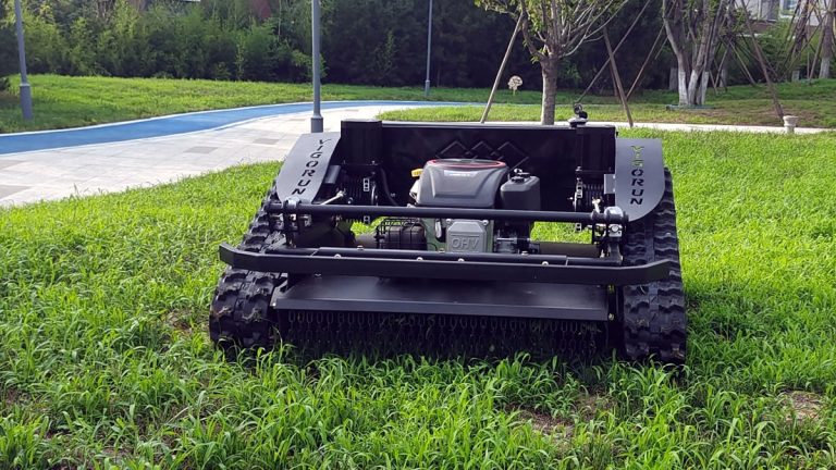 remote operated slope lawn mower for sale, chinese best remote operated grass cutting machine