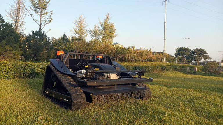 wireless radio control weed crawler mower, remote control robotic remote control mower