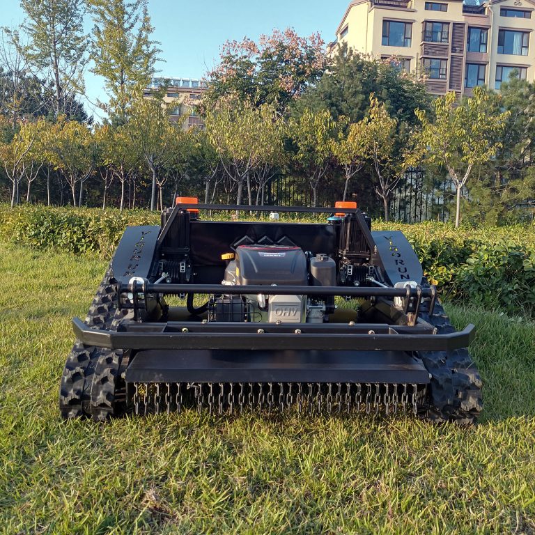 China made RC field grass cutting machine for sale, chinese best RC robot lawn mower for hills
