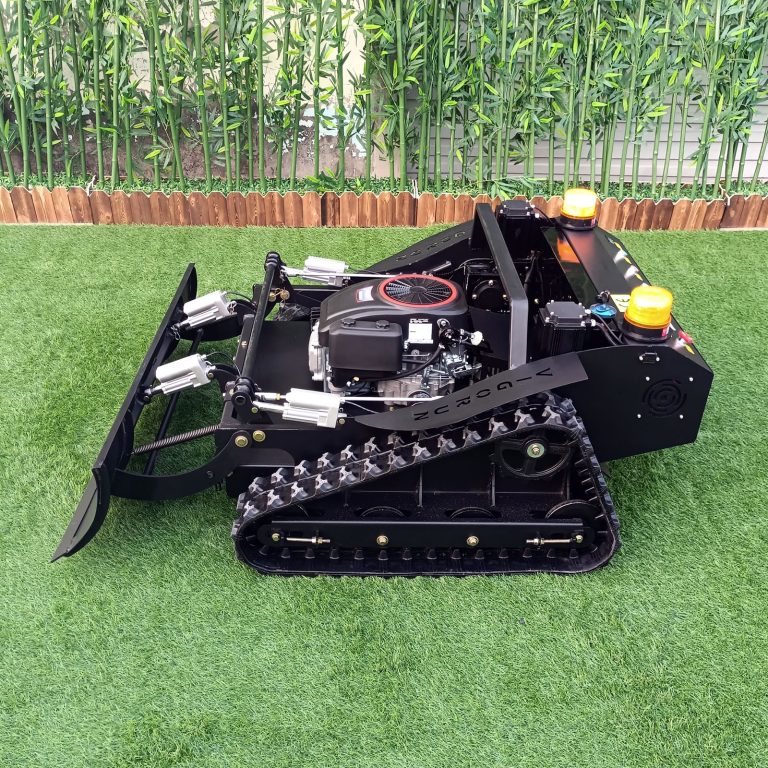 wireless radio control tracked lawn mower for sale, chinese best cordless lawnmower
