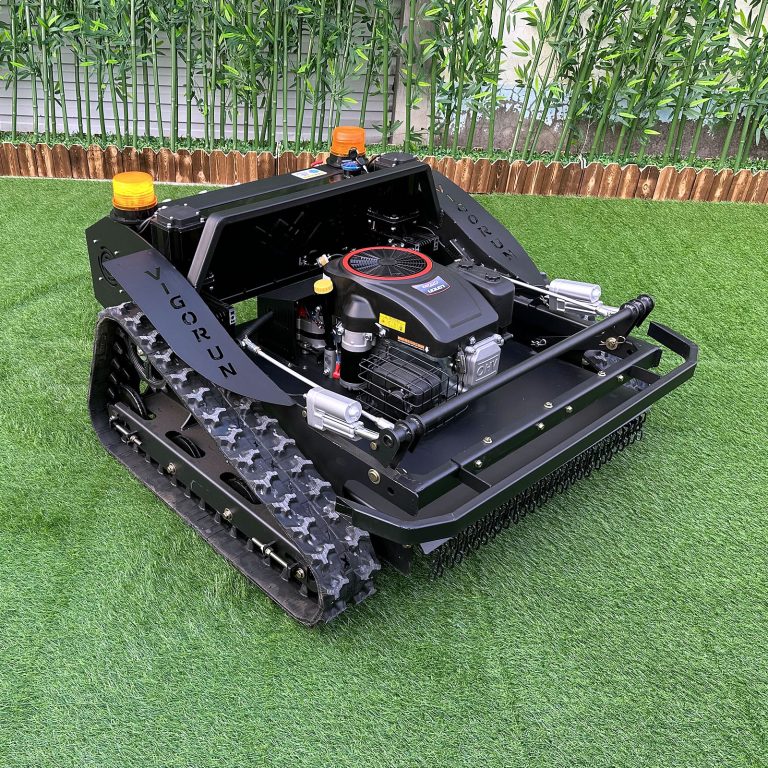 radio controlled tracked slope mower for sale, chinese best cordless lawn cutter machine