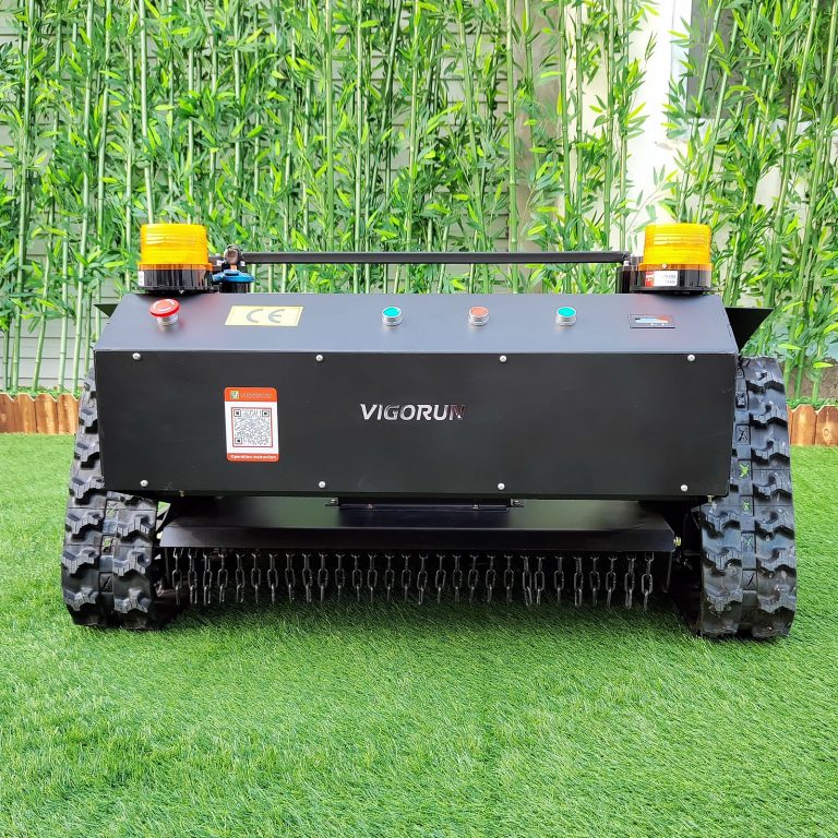 China made radio controlled robot brush cutter for sale, remote controlled incline mower