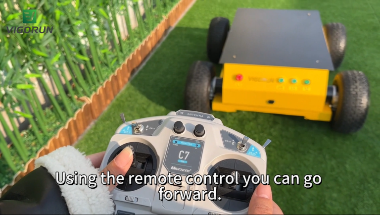 best price China tracked remote control lawn mower for sale