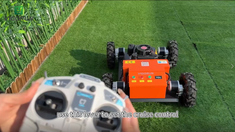 best quality remote control track lawn mower made in China