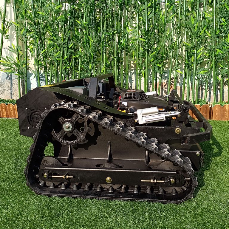 China made remotely controlled robot slope mower, radio controlled robotic lawn mower for hills