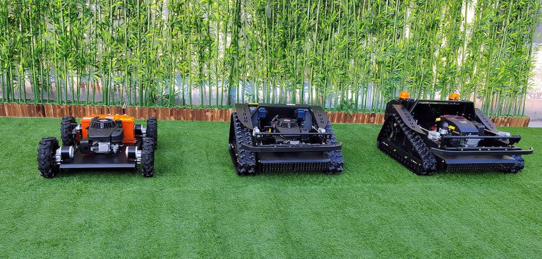 China made remote control grass trimmer for sale, chinese best RC robot lawn mower