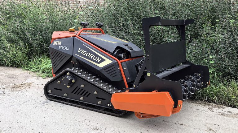 Factory Direct Sales Low Price Buy Online Wireless Utility Flail Mower | Vigorun MTSK1000 RC Slope Beast for Hills, Orchards & Lawns – 200m Remote, 35° Slope, EPA Gasoline Hybrid Power!